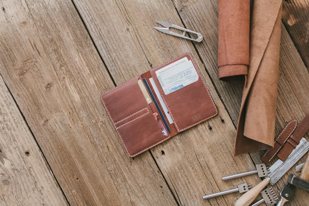 Wallet on Wooden Planks